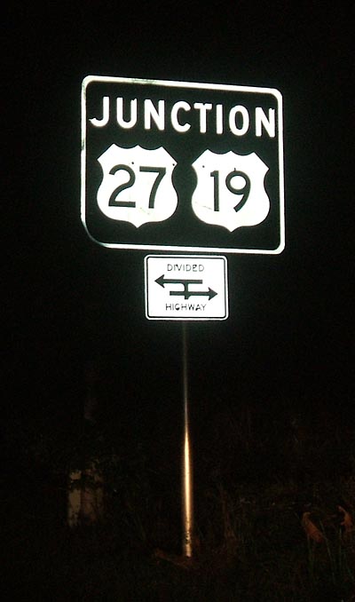Black guide sign in Madison County.