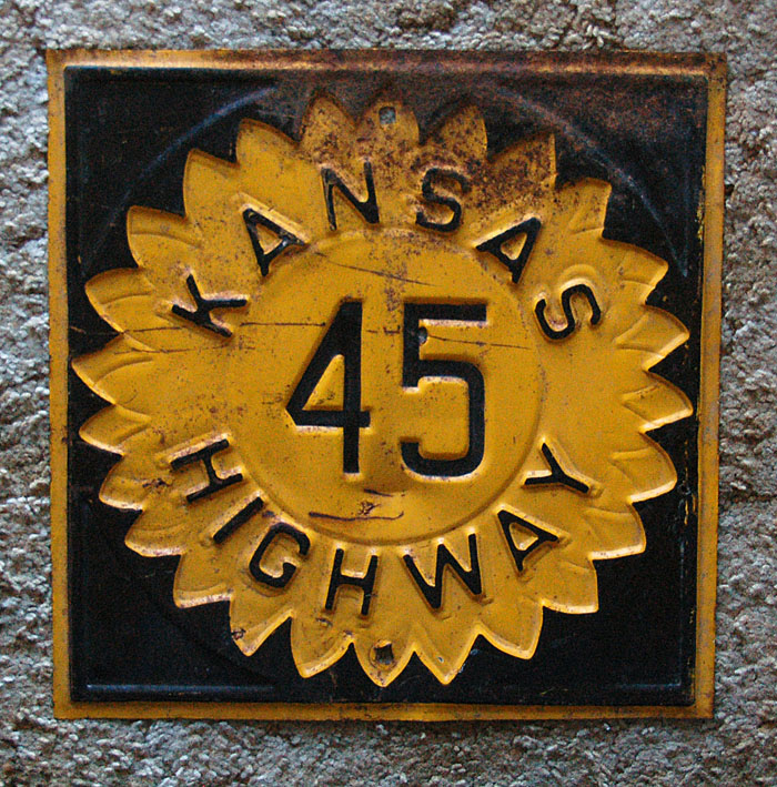 1920s highway marker.