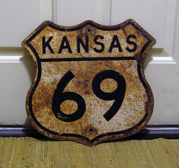 1960s highway marker.