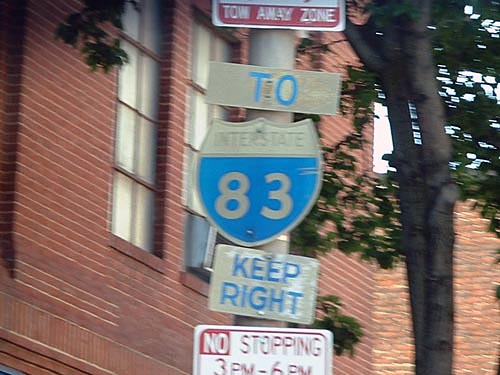 18x18 interstate trailblazer in Baltimore.  Despite having no state name, this shield goes back to the late 1950s.