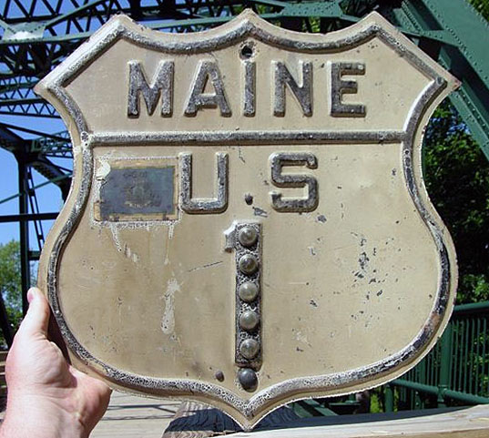 1930s highway marker.