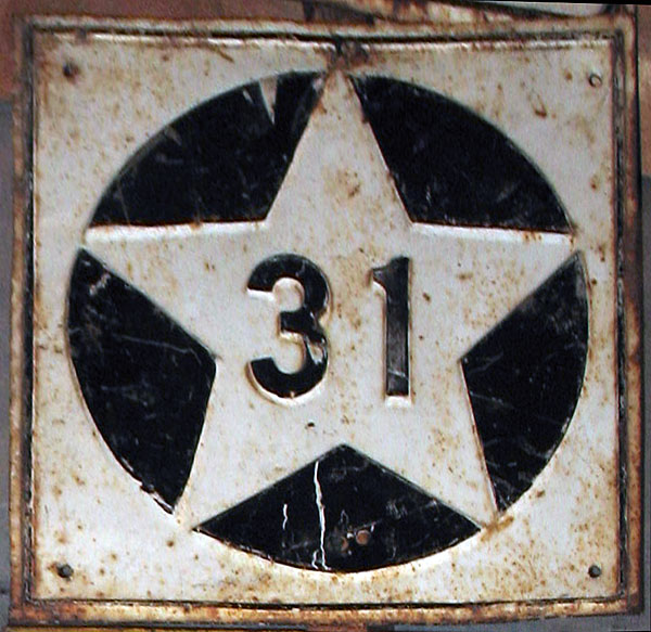 1940s highway marker.