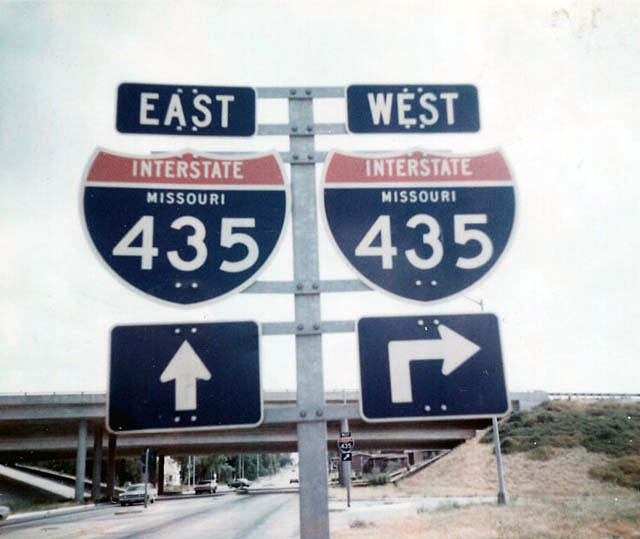 Interstate 435 before it was co-signed with U.S. 50.