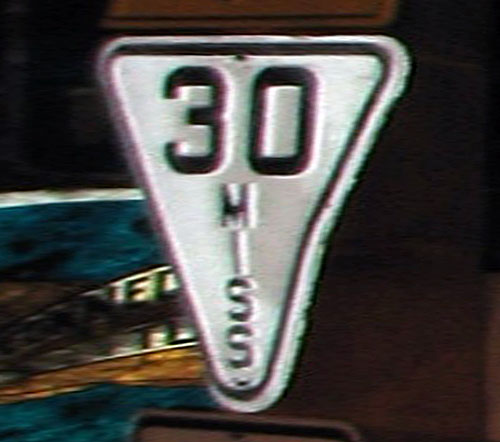 1930s highway marker.