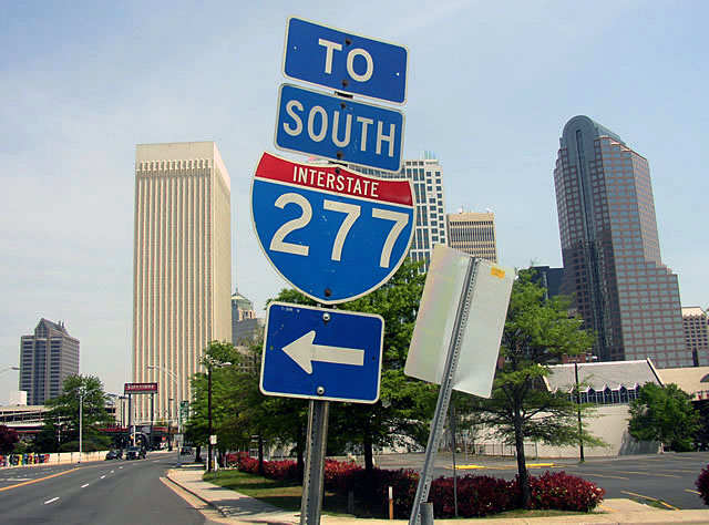 South College Street at Interstate 277 South.