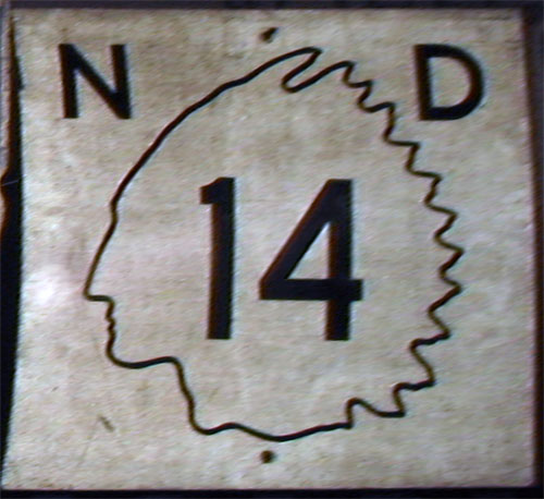 1950s highway marker.
