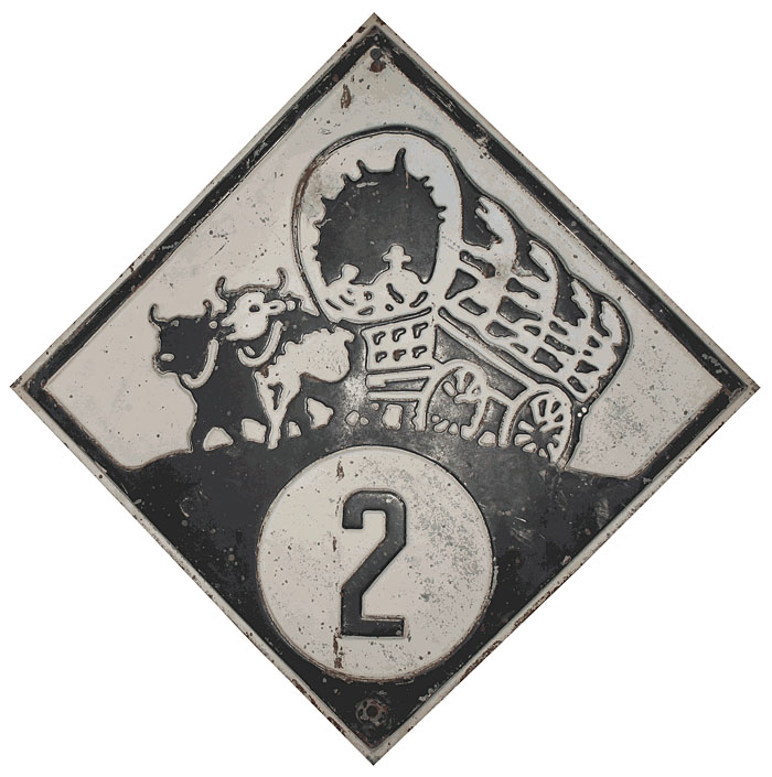 1920s highway marker.