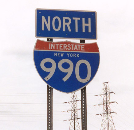 Northbound main line between Exits 2 and 3.