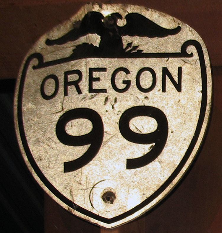 1950s highway marker.