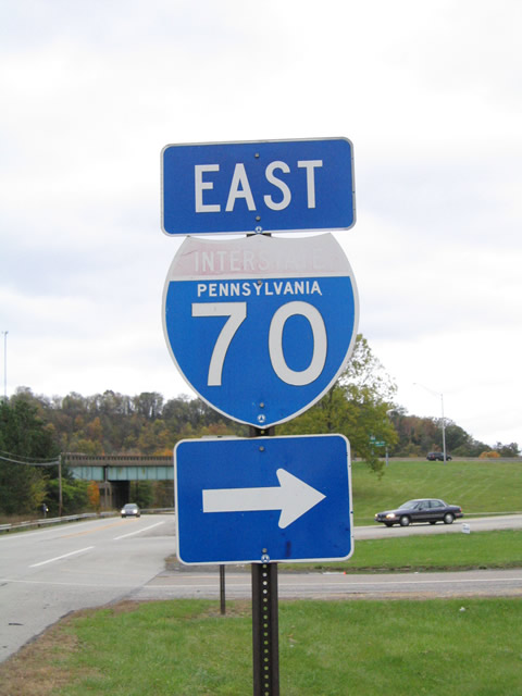 Wilson Road northbound at Interstate 70 eastbound at Bentleyville.