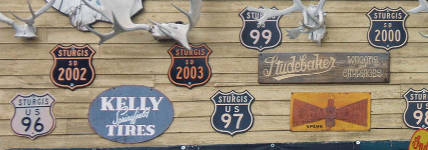 Replica highway markers done to exact late-1940s specifications.
