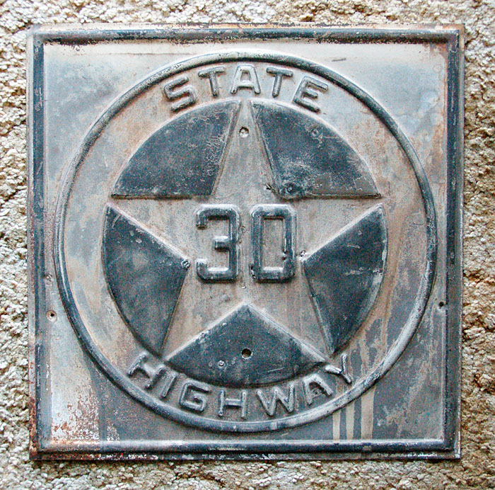 1920s highway marker.