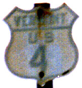 This sign stood on a bridge in White River Junction, and was washed away in a 1991 flood. The replacement bridge, alas, has quite modern signs.