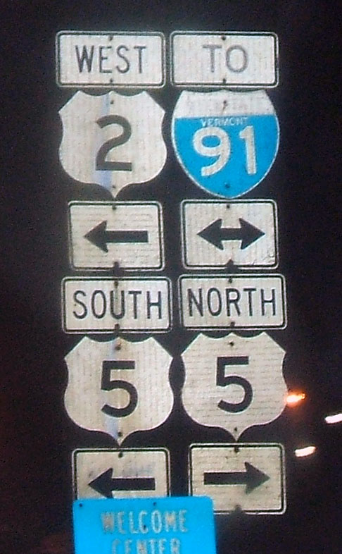 This font seems to be unique to the 2/5 and 2/91 junctions. All the signs were installed in 1986.