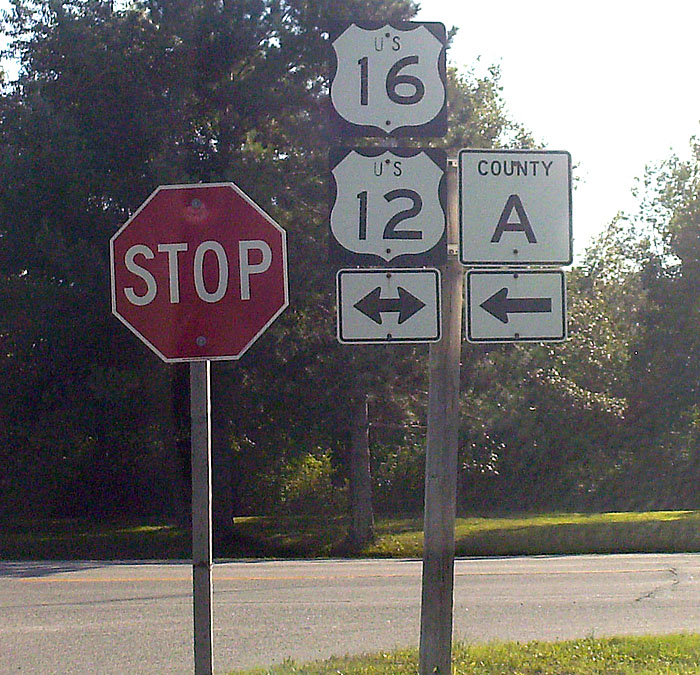 Surviving US-16 shields from before the route was truncated in 1978 and renumbered to state highway 16.